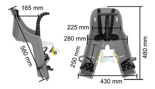 Imagem 3 de 7 de Cadeirinha Dianteira Frente Baby Bike + Capacete Infantil