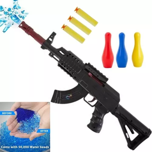 Arma De Brinquedo Fuzil Bolinha De Gel Com Alvo E 900 Orbez