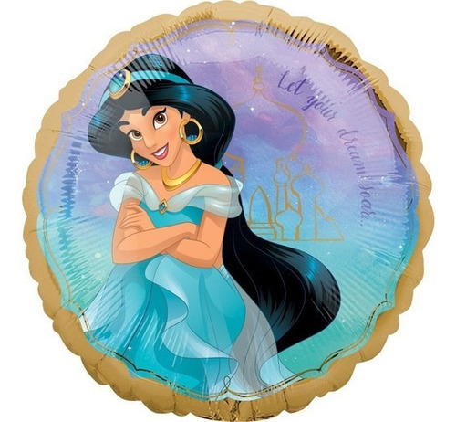 4 Globos Princesa Jazmine Aladdin Met 18 Fiesta Helio Decora