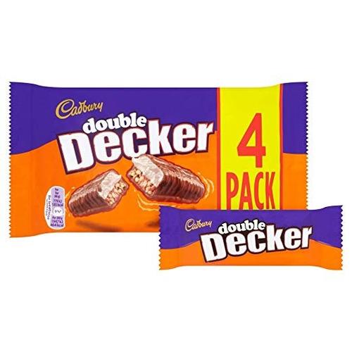 Double Decker Chocolate Bar 4 Pack 4 X 34 G, Cadbury Double