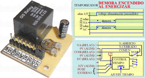 Timer 12v Encendido Retardado Version Pines Demorado