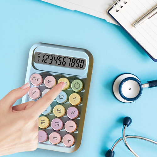 Botones Mecánicos De Calculadora De 10 Dígitos Pantalla