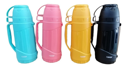 Termo Sifon Outdoor 1lt Con Taza Colores Liquidos Agua Te