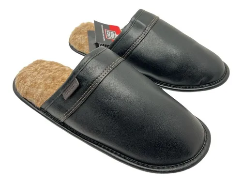 comprar Pantuflas De Abrigo Cuerina Para Caballero