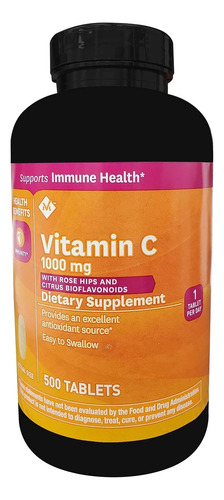 Vitamina C Members Mark. 1000 Mg. 500 Tabletas.