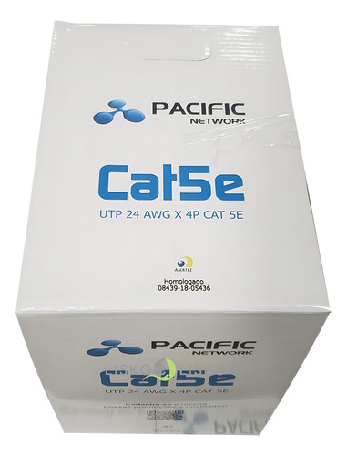 Cabo De Rede Lan Cat5e 4p Cobre 305m Homologado Azul