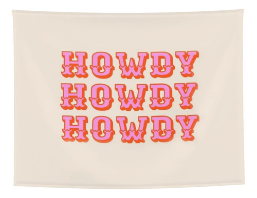 Gowmee Howdy Tapiz Preppy Color Rosa Lindo Estetico Para 40