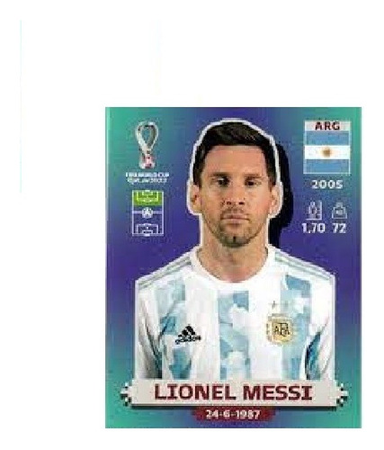 Figurita Lionel Messi Version Azul Brasil Arg20