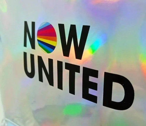 Imagem 9 de 10 de Mochila Juvenil Now United Prata Holográfica Costas Notebook