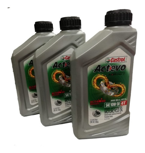 Aceite Castrol Actevo Part 10w30  3 Unidades  Semi-sintético