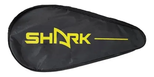 Capa Beach Tennis Raquete Shark Preto e Amarelo