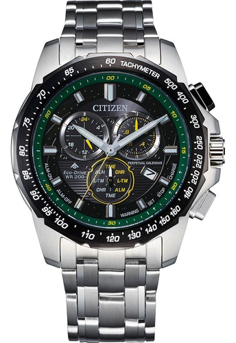 Citizen Promaster Mx Eco-drive Bl5578-51e Color de la correa Plateado Color del bisel Negro Color del fondo Verde