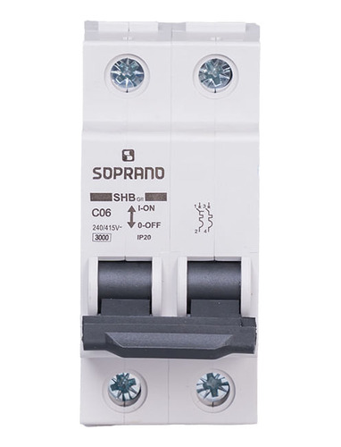 Disjuntor Bipolar Shb2 Gii C00 6a - Soprano