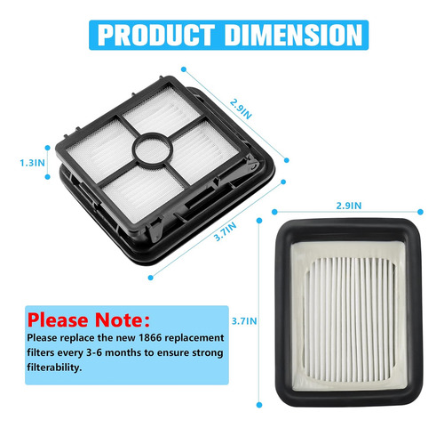 Pack De 6 Filtros 1866 Compatible Con Bissell Crosswave 1...