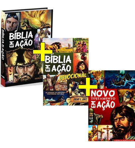 Bíblia Em Ação + Novo Testamento Em Ação + Devocional Biblia