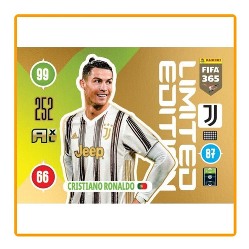 Carta Adrenalyn Fifa 2021 Cristiano Ronaldo Edición Limitada