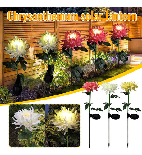 Flor De Simulación De Jardín Exterior Led Ligera, Duradera Y