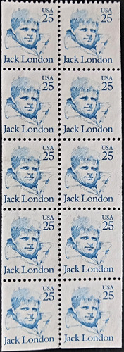 Eeuu, Bloque 10 X Sc 2182a Jack London 1988 Nuevo L17436