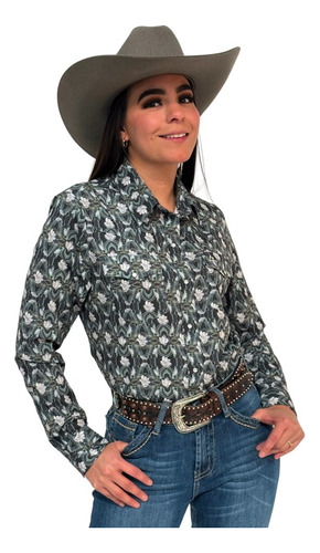 Camisa Vaquera Dama Estampado Maguey