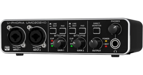 Placa De Sonido Audio Interface Behringer Usb Umc202hd 