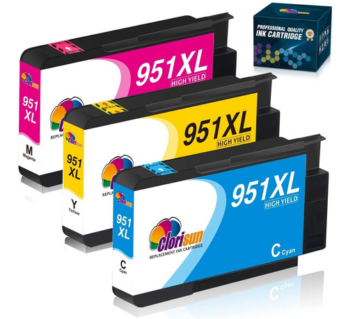 Cartuchos 951xl 951 Xl Compatible Hp Officejet Pro  1m 1c 1y