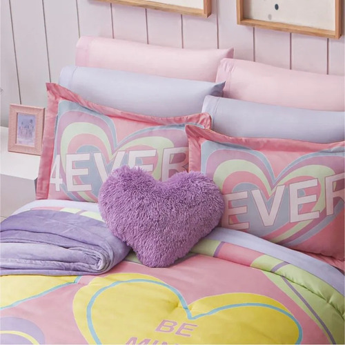 Edredón Lavable Forever Microfibra Matrimonial Concord Color Rosa