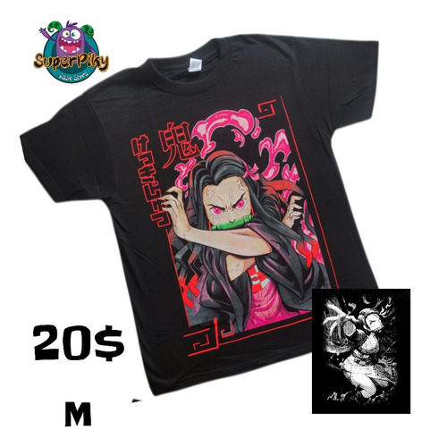 Demon Slayer Franela T-shirt Doble Estampado Nezuko