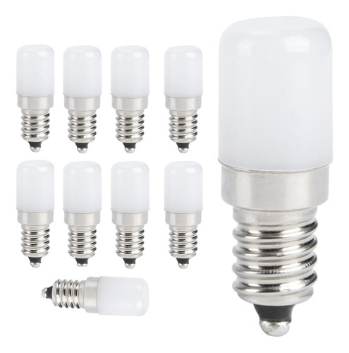 Bombilla E14, 10 Unidades, 1,5 W, Color Blanco Cálido, Para