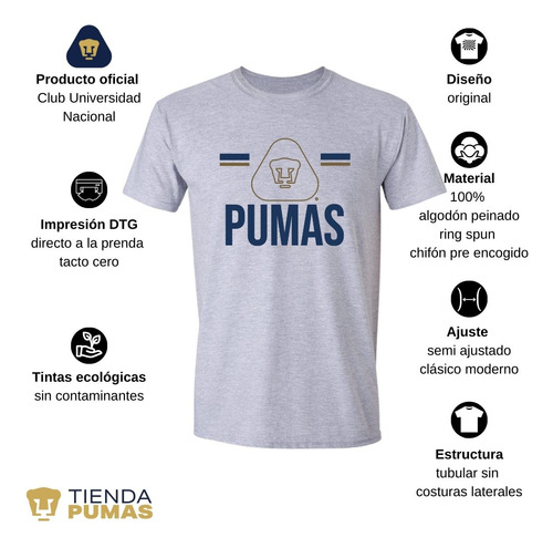 Playera Deportiva Hombre Pumas Unam Insignia