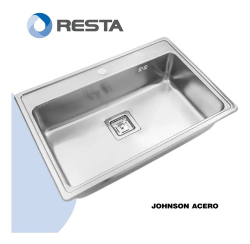 Johnson Pileta De Cocina Simple Quadra Max Acero 304 Q71a