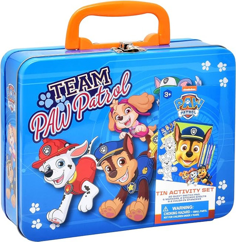 Paw Patrol Caja Lata Para Colorear Y Actividades Incluye Mar