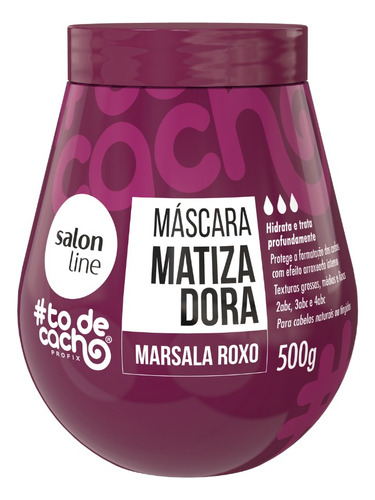 Máscara Matizadora To De Cacho Marsala Roxo Salon Line 500g