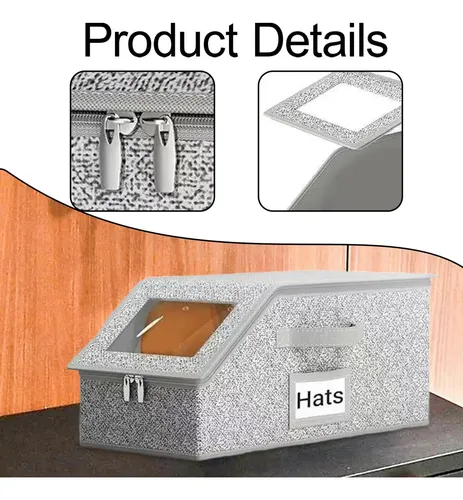 New 2pcs Cap Storage Box, Hat Organizer. . | Parcelamento sem juros