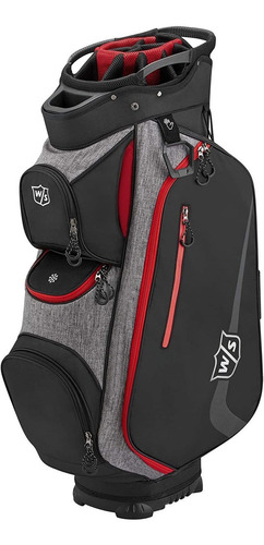 Bolso De Golf Wilson Xtra Cart Golf Bag - Black Grey Red