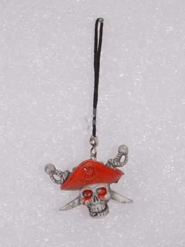 Imagen 2 de 2 de Colgante Para Celular De Calavera Pirata Phone Strap Skpalac