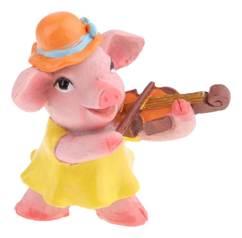 4x Cute Mini Pig Toy Figures Kit Fairy Garden Terrario Prop