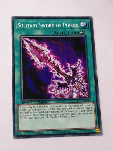 Speed Duels Yugioh Solitary Sword Of Poison Original