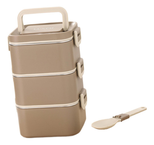 Contenedor De Almuerzo Bento Box, Contenedor Ligero 3 Capas