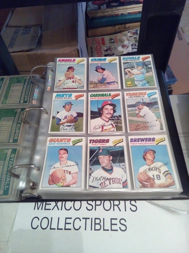 1977 Topps Baseball 649 De 660 Tarjetas+micas+carpeta