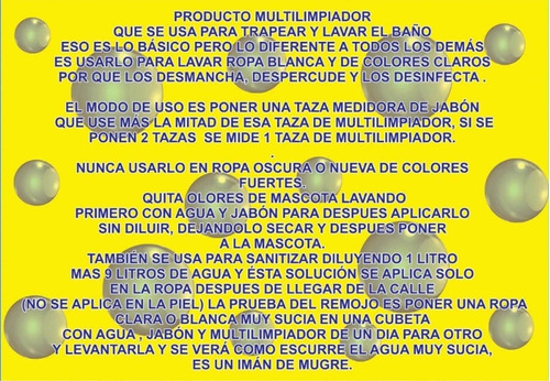 Multilimpiador Bactericida Multiusos De Alta Concentración 3