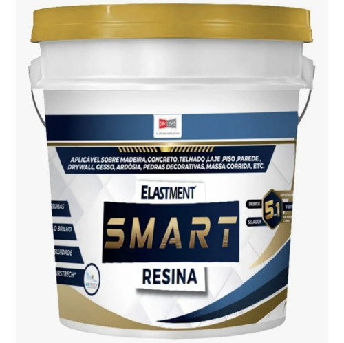 Elastment Smart Resina Base D'água Incolor 5 Em 1 - 3,6 L