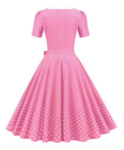 J Vestido De Mujer A Line Flare Vintage Bowknot Prom Swing 2