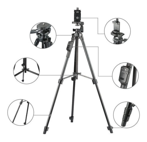 Imagen 4 de 5 de Soporte Trípode Control Bt Para Celulares Camaras Foto Video