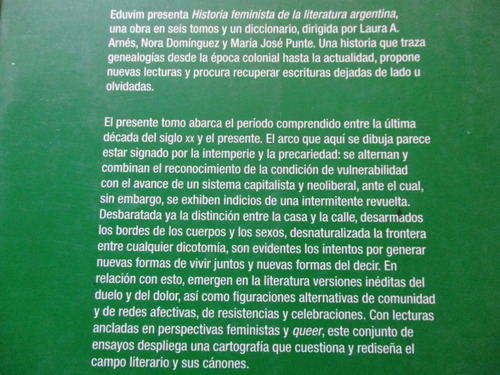 Imagen 9 de 10 de Historia Feminista De La Literatura Argentina - Tomo 5