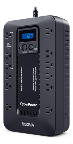 Ups Cyberpower De 850va/510w, Standby, 12 Contactos Negro