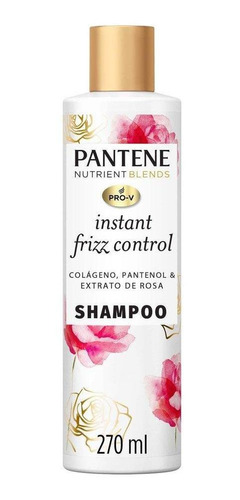 Shampoo Pantene Blends Frizz Colágeno Pantenol E Rosa 270ml