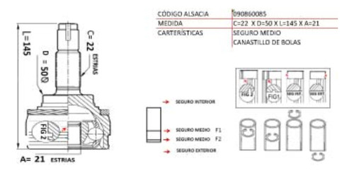 Punta Homocinetica Derecho Isuzu Gemini 1.5 1985 Al 1991