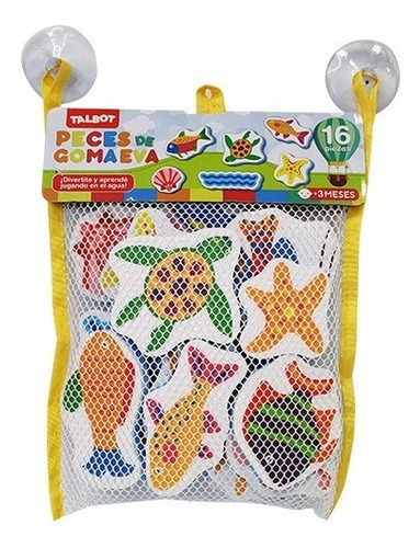 Peces De Goma Eva X18 Didacticos Juego Bañera 5147