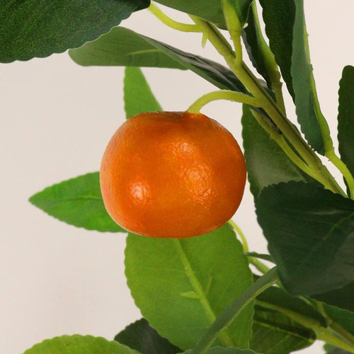 Planta Decorativa Arbol De Naranjo Artificial Con Bandeja 1m
