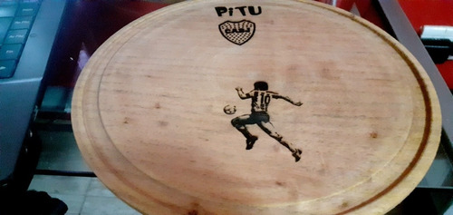 Plato Tabla Algarrobo Madera 24 Cm Refor Grabamos Tu Nombre